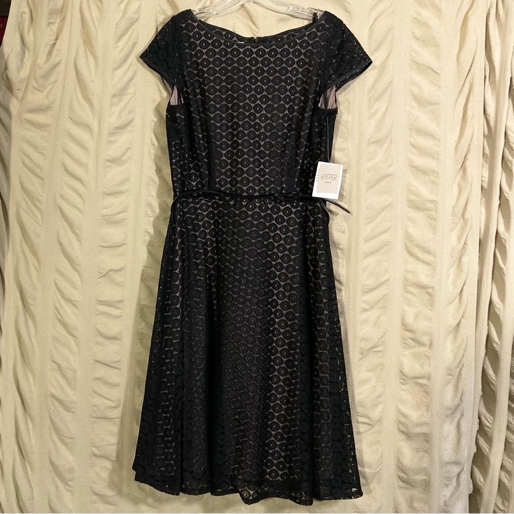 NWT Kasper lace a-line dress with inner sheath